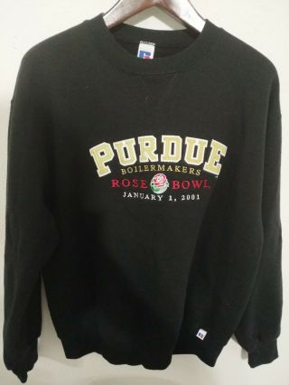 2 USA Vtg 90s Russell Purdue University Hoody Sweatshirt sz Large Football NCAA 4