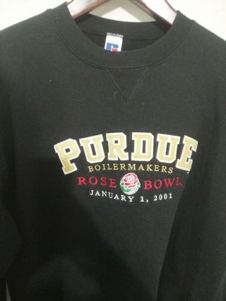 2 USA Vtg 90s Russell Purdue University Hoody Sweatshirt sz Large Football NCAA 5