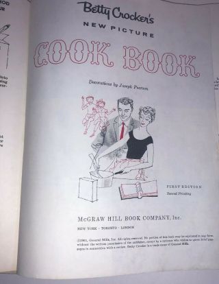 Vintage Betty Crocker ' s Picture Cook Book 1961 First Edition Second Printing 6