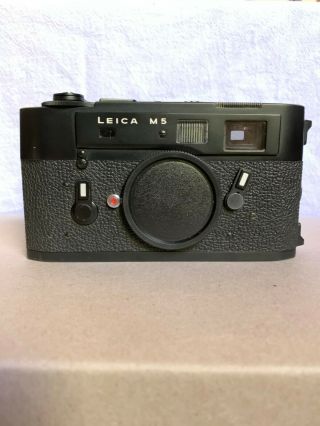Leica M5 Black Chrome Rangefinder Camera,  2 Lug