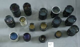 Sixteen Lenses for TV Camera 47 3