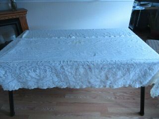 Vintage Tablecloth With Buffet Runner