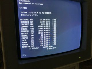 IBM EduQuest Model 30 Computer 386SLC - 25 CPU 4MB RAM DOS 5.  0 1.  44MB Floppy Drive 5