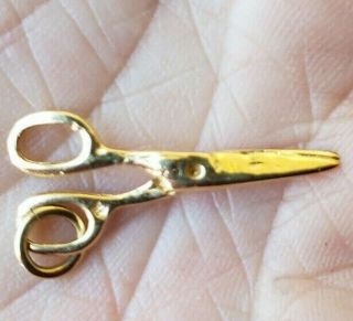 Vintage 14k Yellow Gold Scissors Charm Or Pendant 1,  09 Grams 1960s