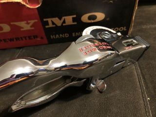 Vtg DYMO - MITE CHROME TAPEWRITER M - 22 Label maker Hand Embossing Tool 6