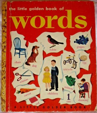1948 1st Edition " The Little Golden Book Of Words "