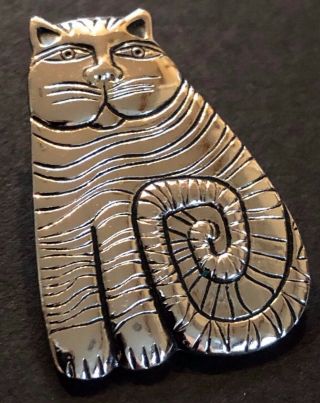 Whimsical Laurel Burch Vintage " Cat " Pin Brooch