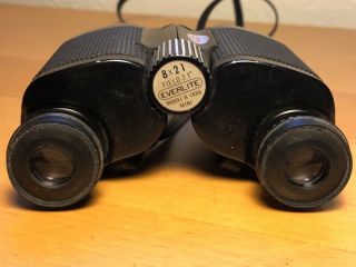 Everlite Binoculars 8×21,  Field 7.  1,  Made in Japan,  Model B - 1466,  Vintage 4