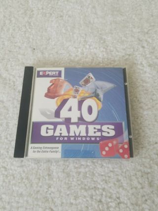40 Games For Windows - Pc Cd Computer Game Complete Vintage Expert Software