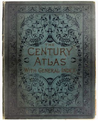 1907 Large Old Vintage The Century Atlas Of The World 66 Maps,  Index