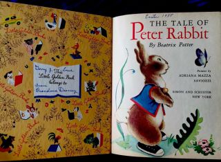 TALE OF PETER RABBIT Vintage 1950’s Children ' s Little Golden Book 1st Edition 2