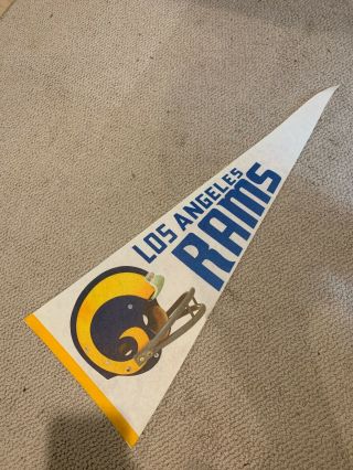 Vintage Sports Pennant Flag Football Los Angeles Rams Collectible