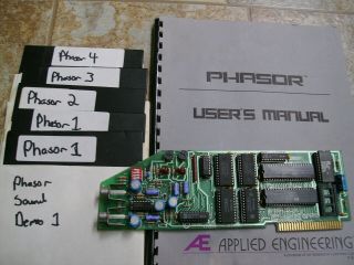 Applied Engineering Phasor Apple Ii 2 Iie Iigs Sound Card W/software &man