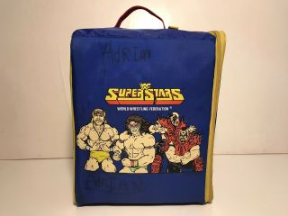 Vintage 1991 Wwf Superstars Backpack Hulk Hogan Ultimate Warrior Wwe Titan Wiz
