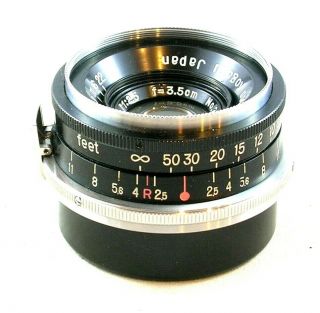 Fine Nikon W - Nikkor 35mm F/2.  5 Wa Lens For Rangefinder Nikons W/caps & Case