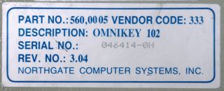 OMNIKEY 102 MECHANICAL CLICKY KEYBOARD WITH ADAPTERS 5