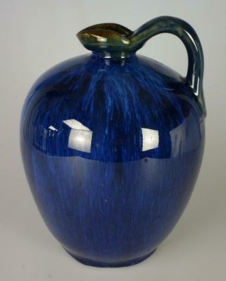 Vintage Danesby Ware Bourne Denby Electric Blue Drip Glaze Flagon Or Flask Kc436