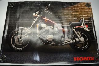 Vintage 1982 V45 Magna Honda Poster Shop Sign Ride Red