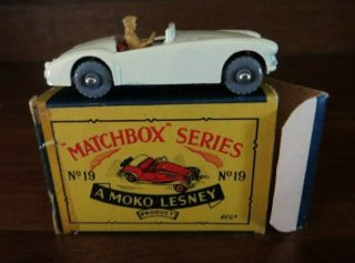 Vintage Moko Lesney Matchbox 19 Mg A Sports Car