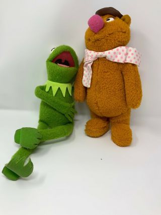 Vintage 1976 Fisher Price 850 Jim Henson Kermit The Frog Muppet Doll 851 Fozzie