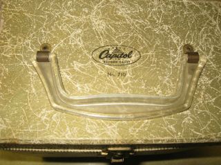 Vintage Columbia 45 RPM Record Case w/Plastic Handle & Metal Latch 2