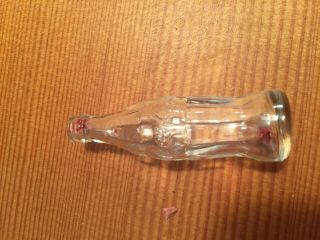 11 Vintage Miniature Clear Glass Coca Cola Bottles