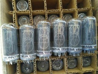 6x In18 In - 18 ИН - 18 Nixie Tubes Nos Matched Set From Factory Box