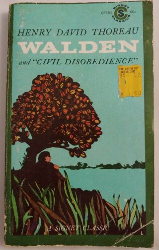 Walden And Civil Disobedience By Henry David Thoreau Vintage Pb Signet 1960