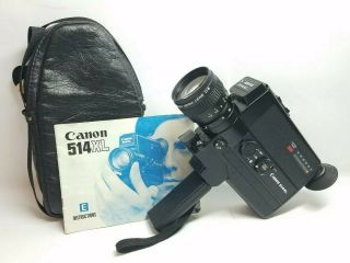 [exc,  ] Canon 514xl 8 Movie Camera • Film • W/ Case & Instructions