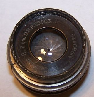 VOIGHTLANDER & SOHN BRAUNSCHWEIG Collinear II 7cm Brass Lens D.  R.  P.  88505 3