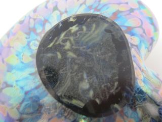 LOVELY VINTAGE GLASS HEART SHAPED PAPERWEIGHT SIGNED EICKHOLT 2003 4