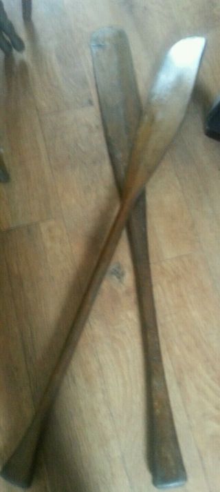 Vintage Classic Old Wooden Boat Rowing Oars Paddles Retro Shabby Chic X 3