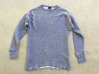Vintage Duofold Thermal Shirt Large 2 - Ply Usa Made Gray Under Layer Cond