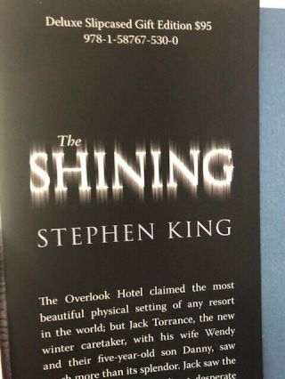 Stephen King,  The Shining,  Cemetery Dance Deluxe Slipcased Gift Edition 4