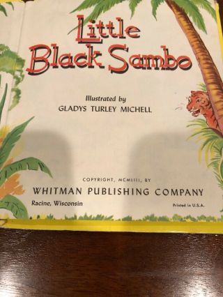 Little Black Sambo 1953 Whitman Tell A Tale Book Hardcover Vintage 8