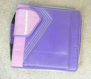 Vintage Purple Mead Trapper Keeper Zipper Notebook Binder With Folders