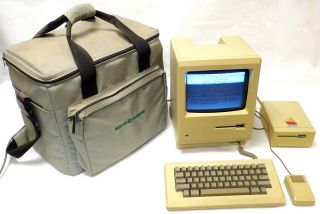 1984 Apple Macintosh M0001 Computer 128k W Keyboard Mouse Disk Drive,