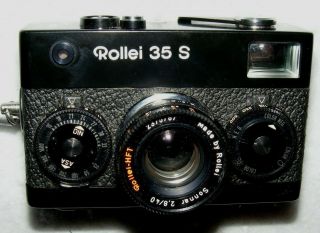 Rollei 35 S,  35mm Film Camera,  Sonnar F2.  8,  40mm Lens,  100xl Flash,  Case & Box