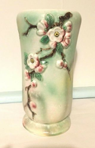 Sylvac Ware Vintage Large Vase Apple Blossom Made In England Art Deco