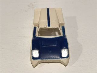 Vintage Aurora TJet Ford J Car SlotCar,  (Body Only) White W/ Blue 1382 Ex Cond 3