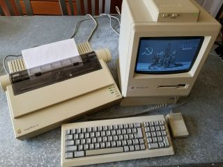 Macintosh Plus Computer: Ensemble With Accessories And Software Ready To Go