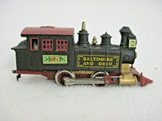 Vtg Life - Like Ho Scale Baltimore & Ohio 25 Steam Train Engine Black Red