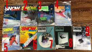 Vintage Snowboard Magazines.  Transworld Snowboarding,  Snowboarder,  Ism
