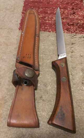 Vintage Western Hunting Knife With Holster Very