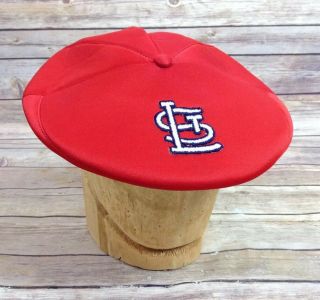 Vintage 80s St Louis Cardinals Cabbie Newsboy Hat Cap Red Foam Flaw