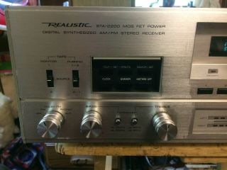 REALISTIC STA - 2200 STEREO RECEIVER - 60 W/C - VG - - 30 DAY 2