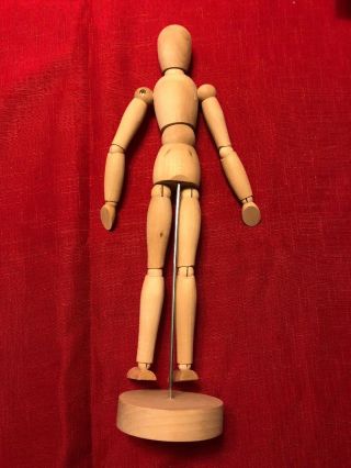 Vintage Wooden Artists Model Doll 12 Inch 2