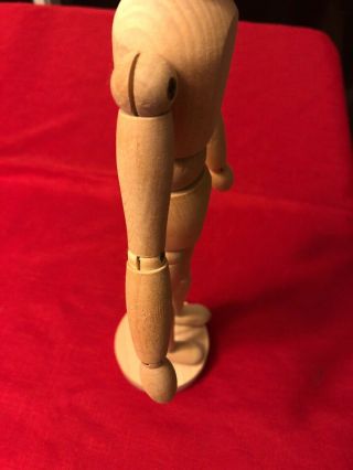 Vintage Wooden Artists Model Doll 12 Inch 4