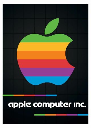 Apple Computers Poster Vintage Retro Silicon Valley |24 Inch By 36 Inch| Mac
