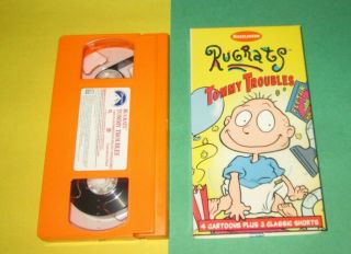 Vintage 1996 Rugrats Cartoon " Tommy Troubles " Nickelodeon Vhs Tape